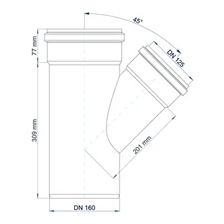 PO Abzweig POLO-KAL NG DN 160/125/45Grad – Bild 3