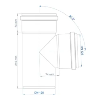 PO Abzweig POLO-KAL NG DN 125/125/87Grad – Bild 3