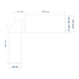 PO Siphonbogen lang POLO-KAL DN 50/50 (2") – Bild 3