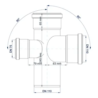 PO Kombiabzweig POLO-KAL NG DN 110/75/110 – Bild 3