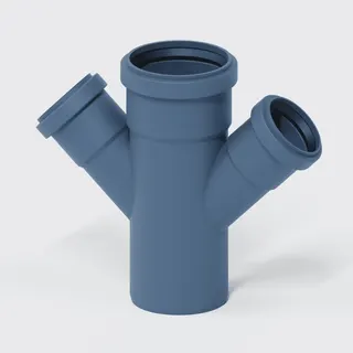 PO Doppelabzweig POLO-KAL NG DN 75/50/45Grad