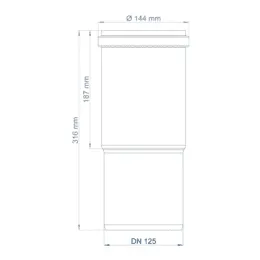 PO Langmuffe POLO-KAL NG DN 125 – Bild 3
