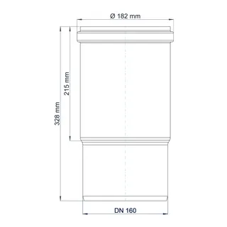 PO Langmuffe POLO-KAL NG DN 160 – Bild 3