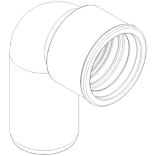 PO Siphon-Anschlussknie POLO-KAL DN 40/40 (1 1/2") – Bild 2