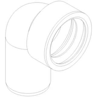 PO Siphon-Anschlussknie POLO-KAL DN 50/50 (2") – Bild 2