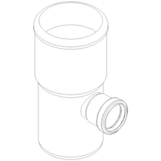 PO WC Anschlussabzweig POLO-KAL DN 110/50/87Grad – Bild 2