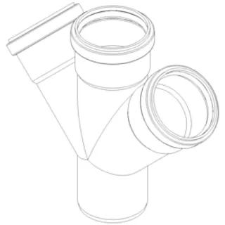PO Doppelabzweig POLO-KAL NG DN 75/75/45Grad – Bild 2