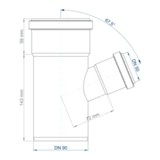 PO Abzweig POLO-KAL NG DN 90/50/67Grad – Bild 3