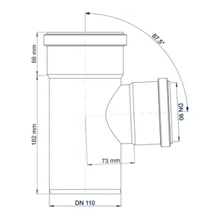 PO Abzweig POLO-KAL NG DN 110/90/87Grad – Bild 3
