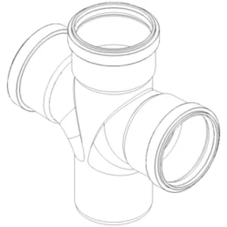 PO Doppelabzweig POLO-KAL NG DN 90/90/87Grad – Bild 2