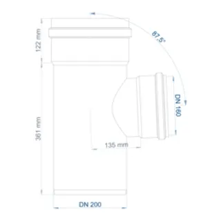PO Abzweig POLO-KAL NG DN 200/160/87Grad – Bild 3
