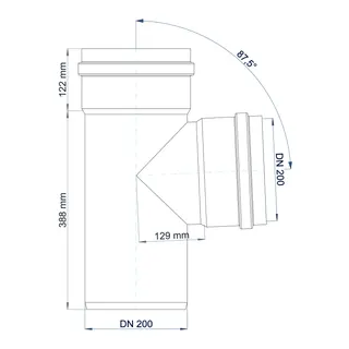 PO Abzweig POLO-KAL NG DN 200/200/87Grad – Bild 3