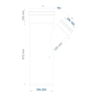PO Abzweig POLO-KAL NG DN 250/160/45Grad – Bild 3