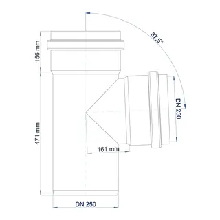 PO Abzweig POLO-KAL NG DN 250/250/87Grad – Bild 3