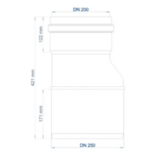 PO Übergangsrohr POLO-KAL NG DN 250/200 – Bild 3