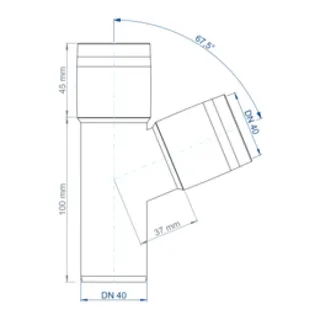 PO Abzweig POLO-KAL XS DN 40/40/67Grad – Bild 3