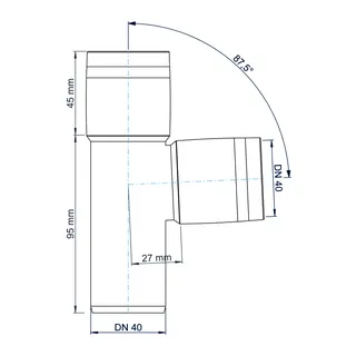 PO Abzweig POLO-KAL XS DN 40/40/87Grad – Bild 3