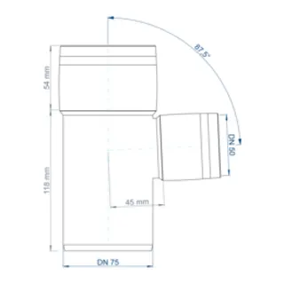PO Abzweig POLO-KAL XS DN 75/50/87Grad – Bild 3