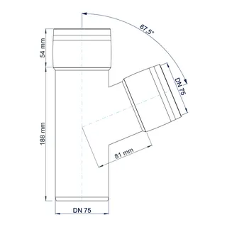 PO Abzweig POLO-KAL XS DN 75/75/67Grad – Bild 3