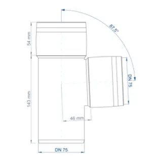 PO Abzweig POLO-KAL XS DN 75/75/87Grad – Bild 3