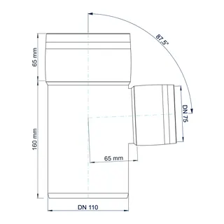 PO Abzweig POLO-KAL XS DN 110/75/87Grad – Bild 3