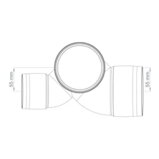PO Kombiabzweig POLO-KAL XS DN 110/75/110 – Bild 3