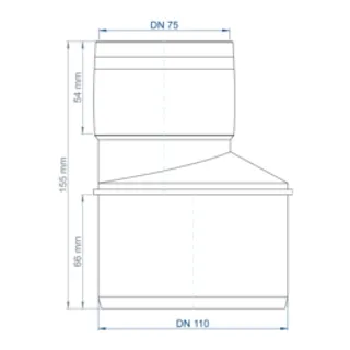 PO Übergangsrohr POLO-KAL XS DN 110/75 – Bild 3