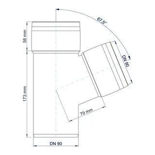 PO Abzweig POLO-KAL XS DN 90/90/67Grad – Bild 3