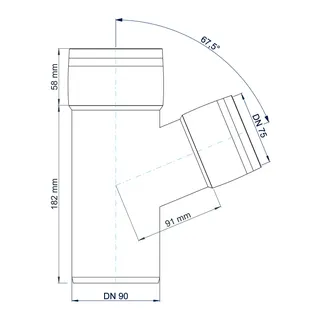 PO Abzweig POLO-KAL XS DN 90/75/67Grad – Bild 3