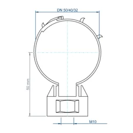 PO Schelle POLO-CLIP DN 50/40/32 M10 – Bild 3
