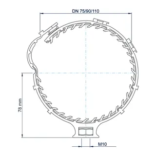 PO Schelle POLO-CLIP HS DN 110/90/75 M10 – Bild 4