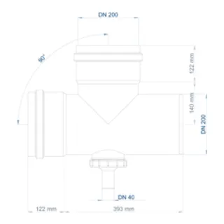PO Kondensatablaufreinigungsrohr POLO-KWL DN 200/200/40 – Bild 3