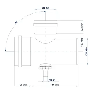 PO Kondensatablaufreinigungsrohr POLO-KWL DN 250/200/40 – Bild 3
