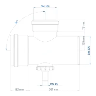 PO Kondensatablaufreinigungsrohr POLO-KWL DN 200/160/40 – Bild 4
