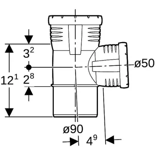 Geberit Silent-Pro Abzweig 87,5Gr d90/50 – Bild 4