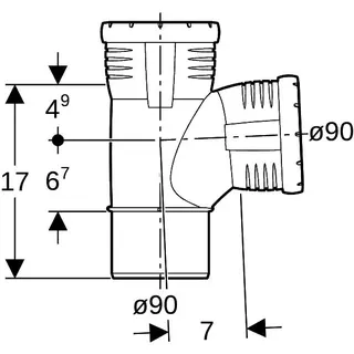 Geberit Silent-Pro Bogenabzweig 87,5Gr d90/90 – Bild 4