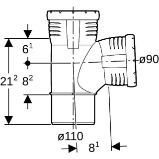Geberit Silent-Pro Bogenabzweig 87,5Gr d110/90 – Bild 4
