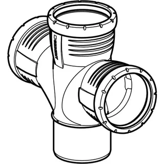 Geberit Silent-Pro Bogenabzweig 2-fach 87,5Gr d125/110 – Bild 3