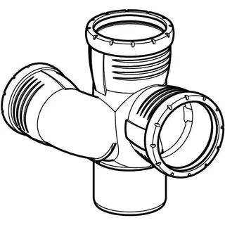 Geberit Silent-Pro Schachtbogenabzweig 87,5Gr d110/110/75 rechts – Bild 3