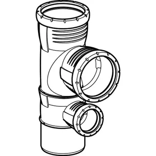 Geberit Silent-Pro Kombibogenabzweig 87,5Gr d90/90/50 – Bild 3