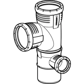 Geberit Silent-Pro Kombibogeneckabzweig 87,5Gr d90/90/50 rechts – Bild 3