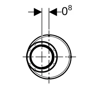 Geberit Silent-Pro Reduktion exzentrisch d75mm d1=50mm – Bild 5