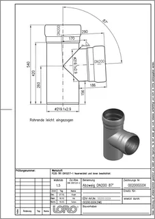 LORO-X ABZWEIG 87 GRAD DN 200/200 – Bild 2