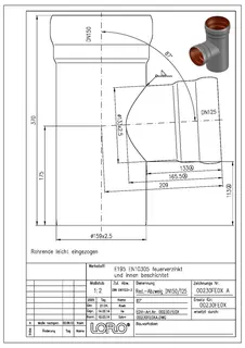 LORO-X RED-ABZWEIG 87 GRAD DN 150/125 – Bild 2