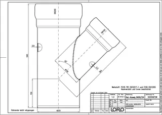 LORO-X RED-ABZWEIG 45 GRAD DN 200/150 – Bild 2