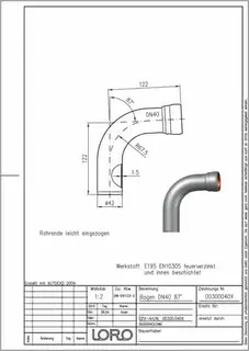 LORO-X BOGEN 87 GRAD DN 40 – Bild 2