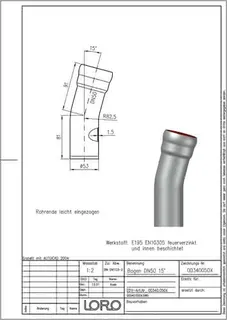 LORO-X BOGEN 15 GRAD DN 50 – Bild 2