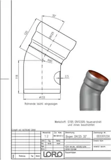 LORO-X BOGEN 30 GRAD DN 125 – Bild 2