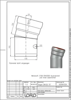LORO-X BOGEN 15 GRAD DN 125 – Bild 2