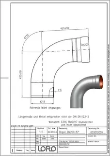 LORO-X BOGEN 87 GRAD DN 200 – Bild 2